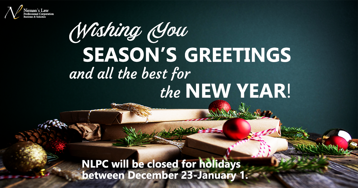 Nirman's Law Christmas Holiday